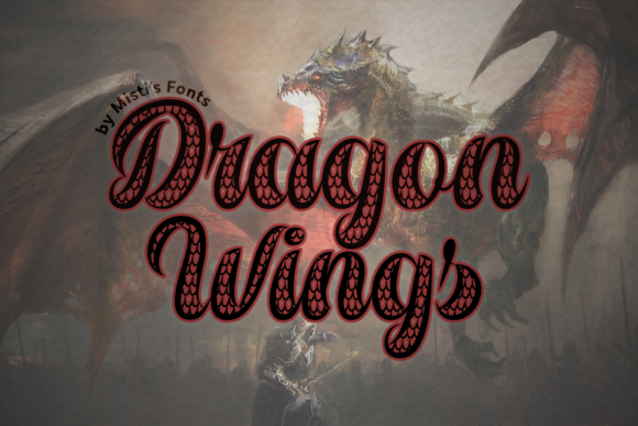 Dragon Wings Font Poster 1