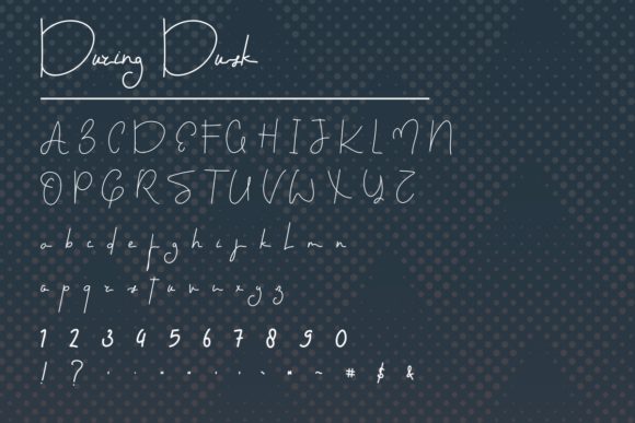 During Dusk Font Poster 5