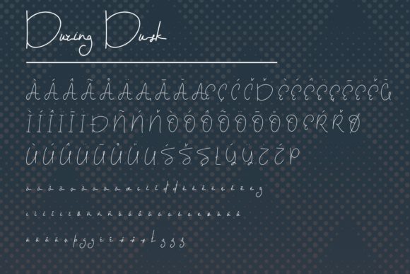 During Dusk Font Poster 8