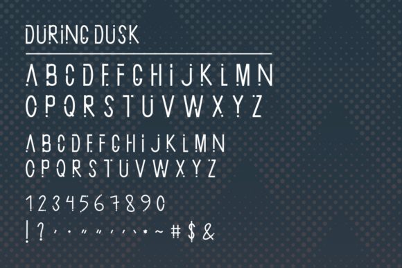 During Dusk Font Poster 10