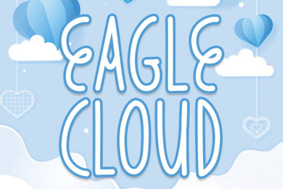 Eagle Cloud Font Poster 1