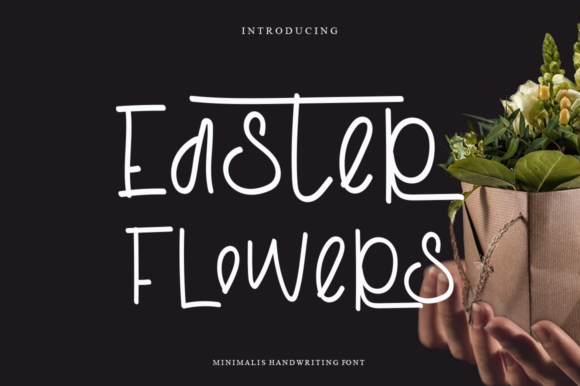 Easter Flowers Font Poster 1