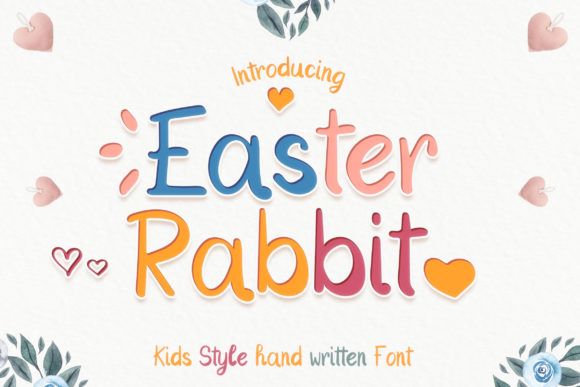 Easter Rabbit Font Poster 1