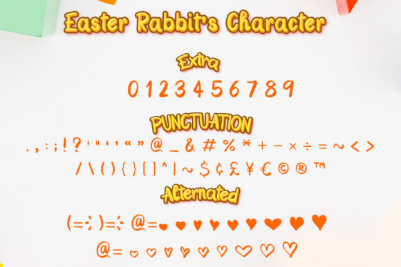 Easter Rabbit Font Poster 3
