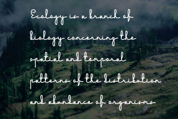 Ecology Font Poster 2