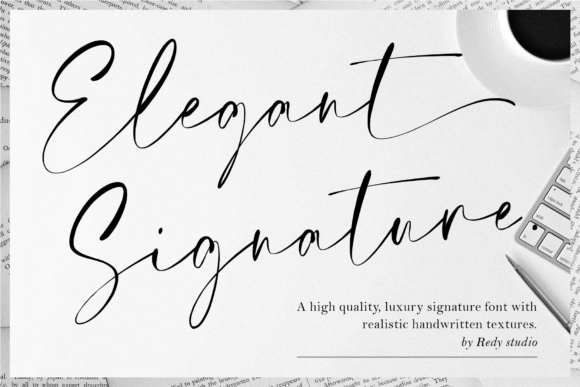 Elegant Signature Font Poster 1