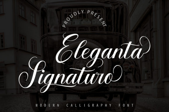 Eleganta Signaturo Font Poster 1