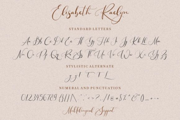 Elisabeth Raelyn Font Poster 11