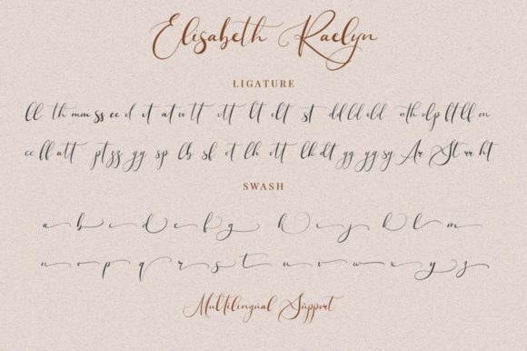 Elisabeth Raelyn Font Poster 12