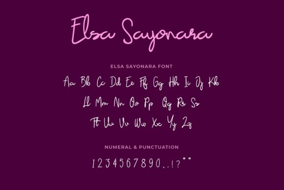 Elsa Sayonara Font Poster 3