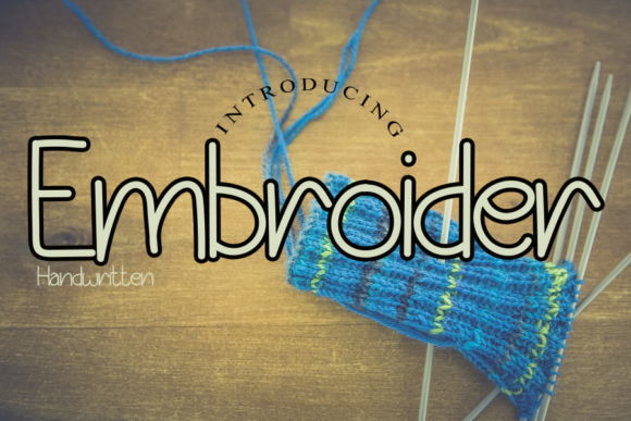 Embroider Font Poster 1