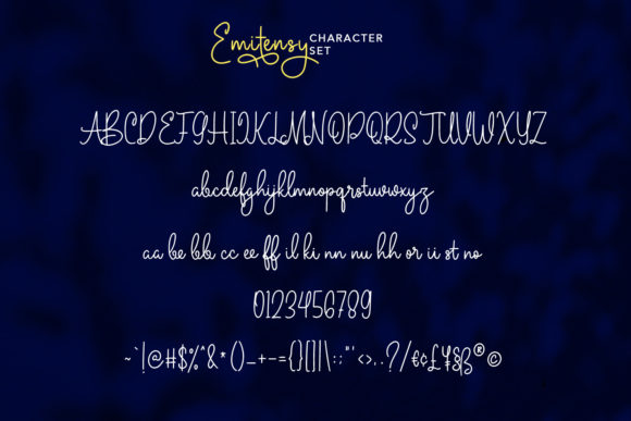 Emitensy Script Font Poster 8