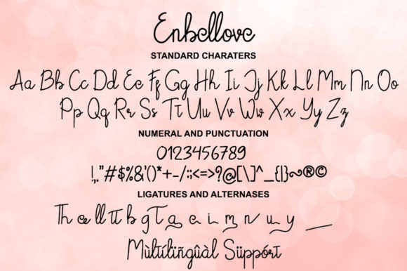 Enbellove Font Poster 5