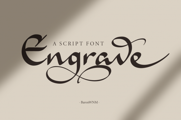 Engrave Font Poster 1