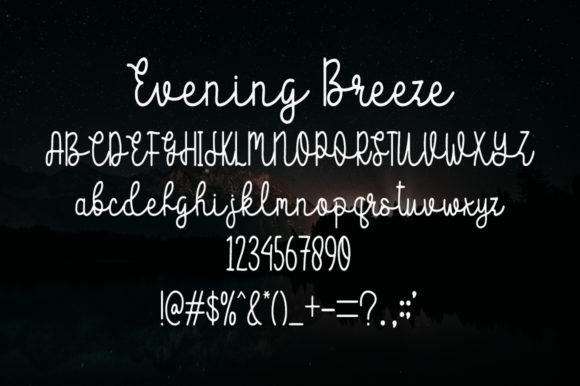 Evening Breeze Font Poster 4