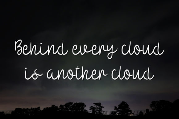 Evening Cloud Font Poster 2