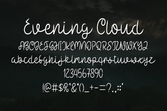 Evening Cloud Font Poster 4