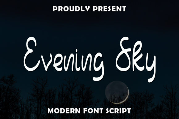 Evening Sky Font Poster 1