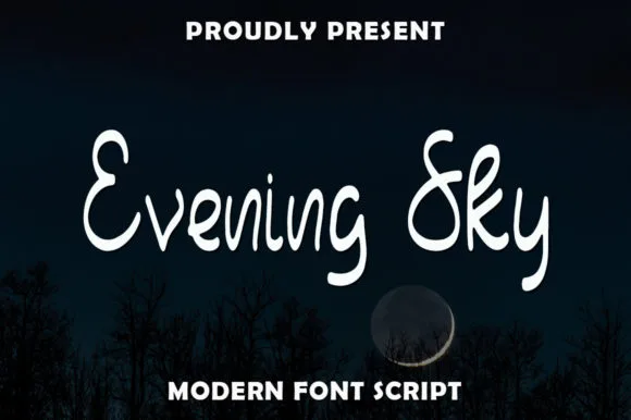 Evening Sky Font Evening Sky Font Poster 1