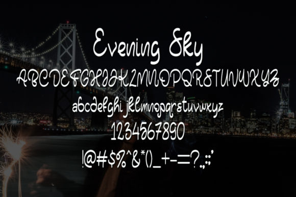 Evening Sky Font Poster 5