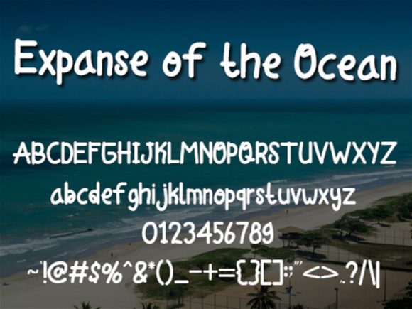 Expanse of the Ocean Font Poster 5