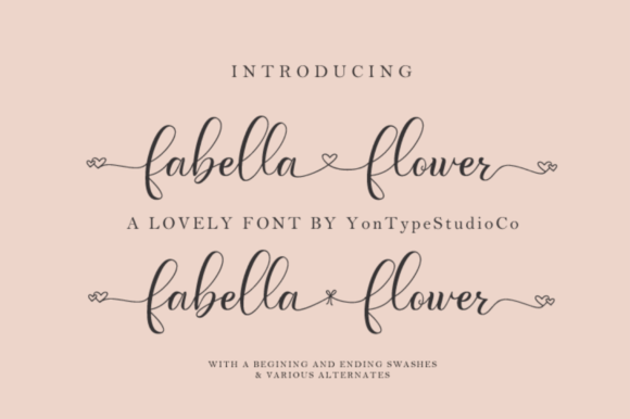 Fabella Flower Font Poster 1