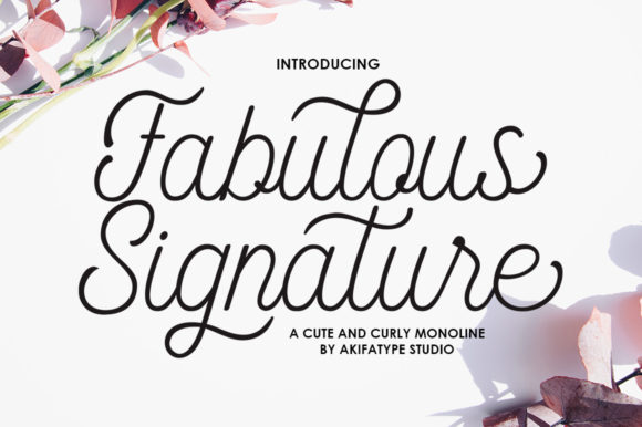 Fabulous Signature Font Poster 1