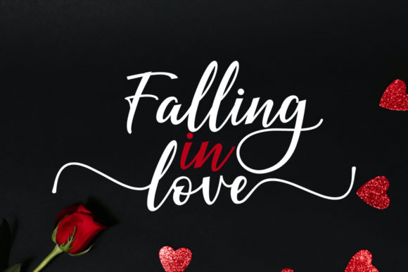 Falling in Love Font Poster 1