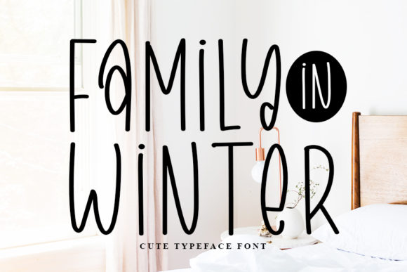 Family in Winter Font Poster 1