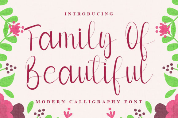 Family of Beautiful Font Poster 1