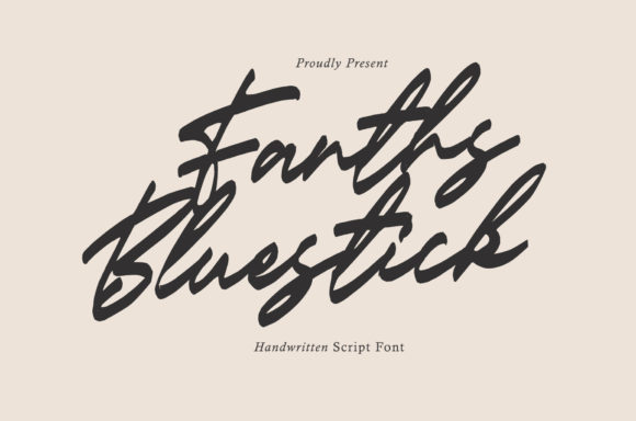 Fanths Bluestick Font Poster 1