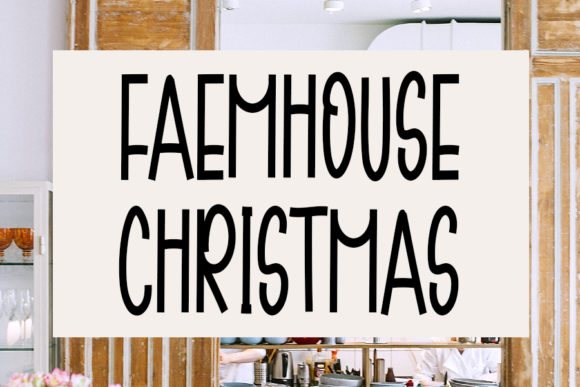 Farmhouse Christmas Font Poster 1