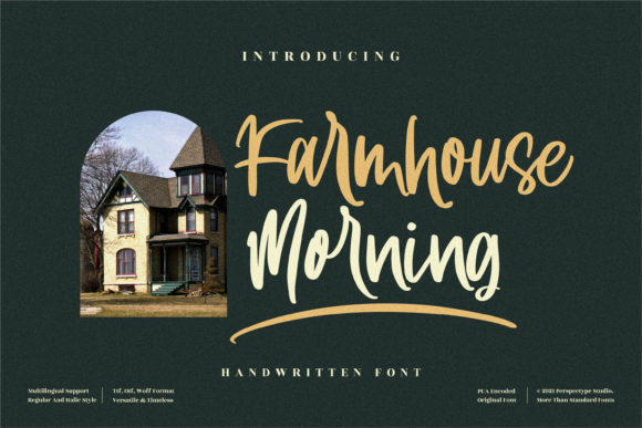 Farmhouse Morning Font Poster 1