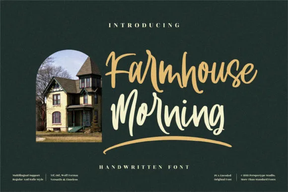 Farmhouse Morning Font Farmhouse Morning Font Poster 1