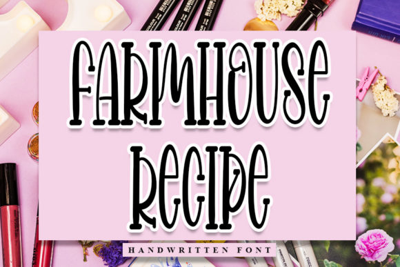 Farmhouse Recipe Font Poster 1