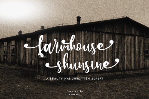 Farmhouse Shunsine Font Poster 1