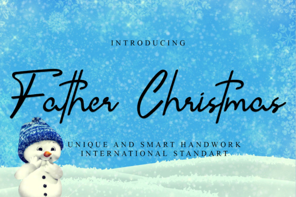 Father Christmas Font Poster 1