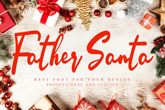 Father Santa Font Poster 1