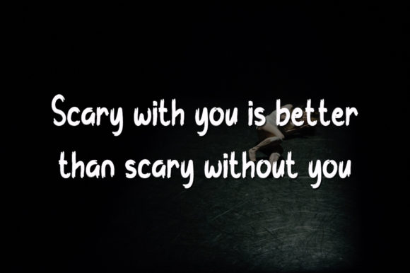 Feeling Scared Font Poster 3