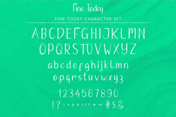 Fine Todey Font Poster 10