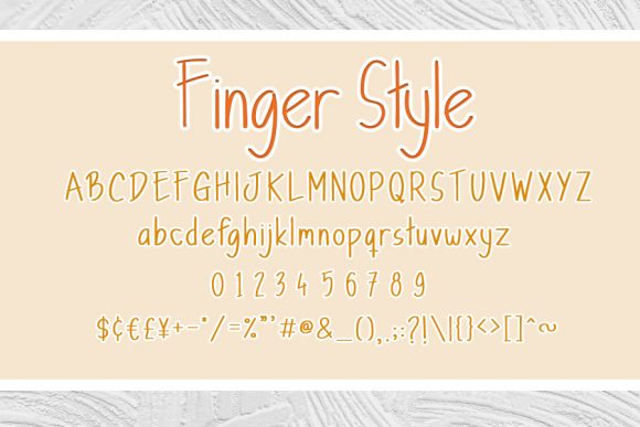 Finger Style Font Poster 2