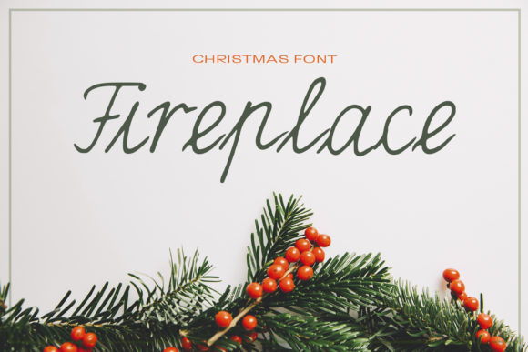 Fireplace Font Poster 1