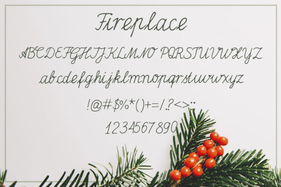 Fireplace Font Poster 2