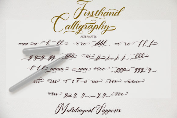 Firsthand Calligraphy Font Poster 11