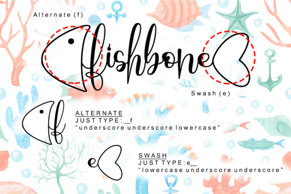 Fishbone Font Poster 6