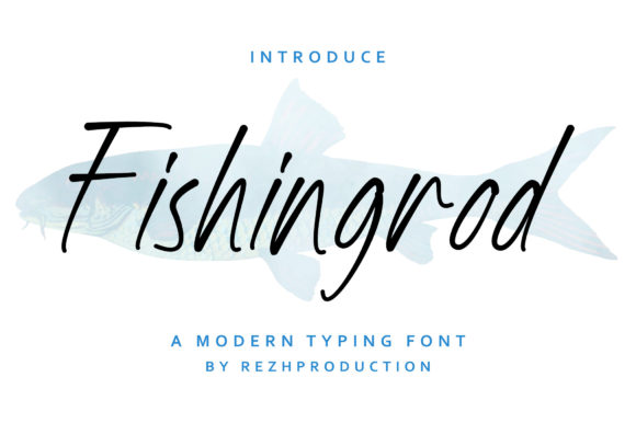 Fishingrod Font Poster 1