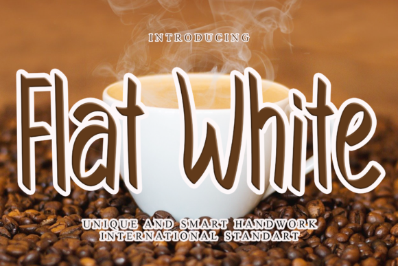 Flat White Font Poster 1