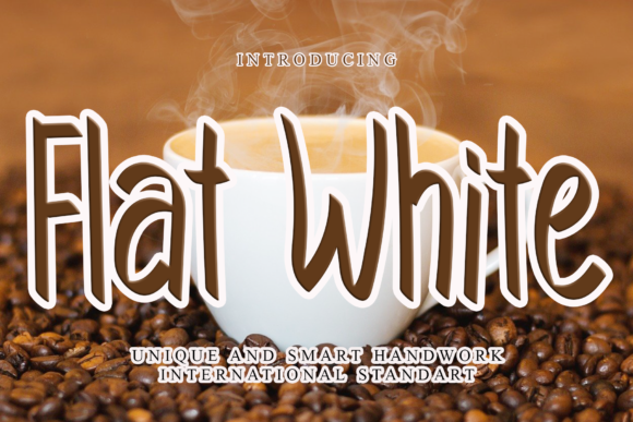 Flat White Font Flat White Font Poster 1