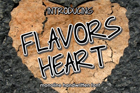 Flavors Heart Font Poster 1