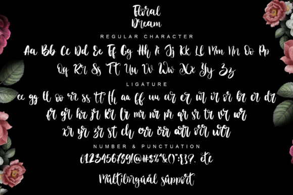 Floral Dream Font Poster 9